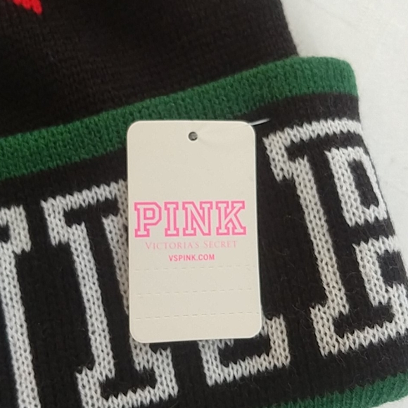 Victoria's Secret PINK Pom Pom Beanie Hat Fair Isle - Picture 3 of 5